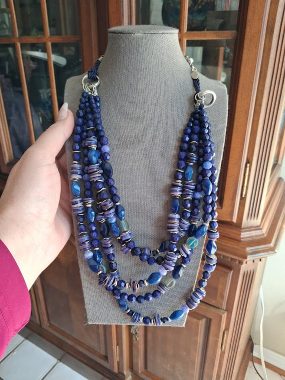 20 inch Blue Chico's statement necklace
